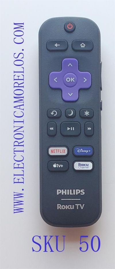CONTROL ORIGINAL NUEVO PARA TV PHILIPS ROKU TV / NUMERO DE PARTE 3226001226 / RC-ALIR / GZL-P20022 / MODELO 32PFL6452 / 32PFL6452/F7